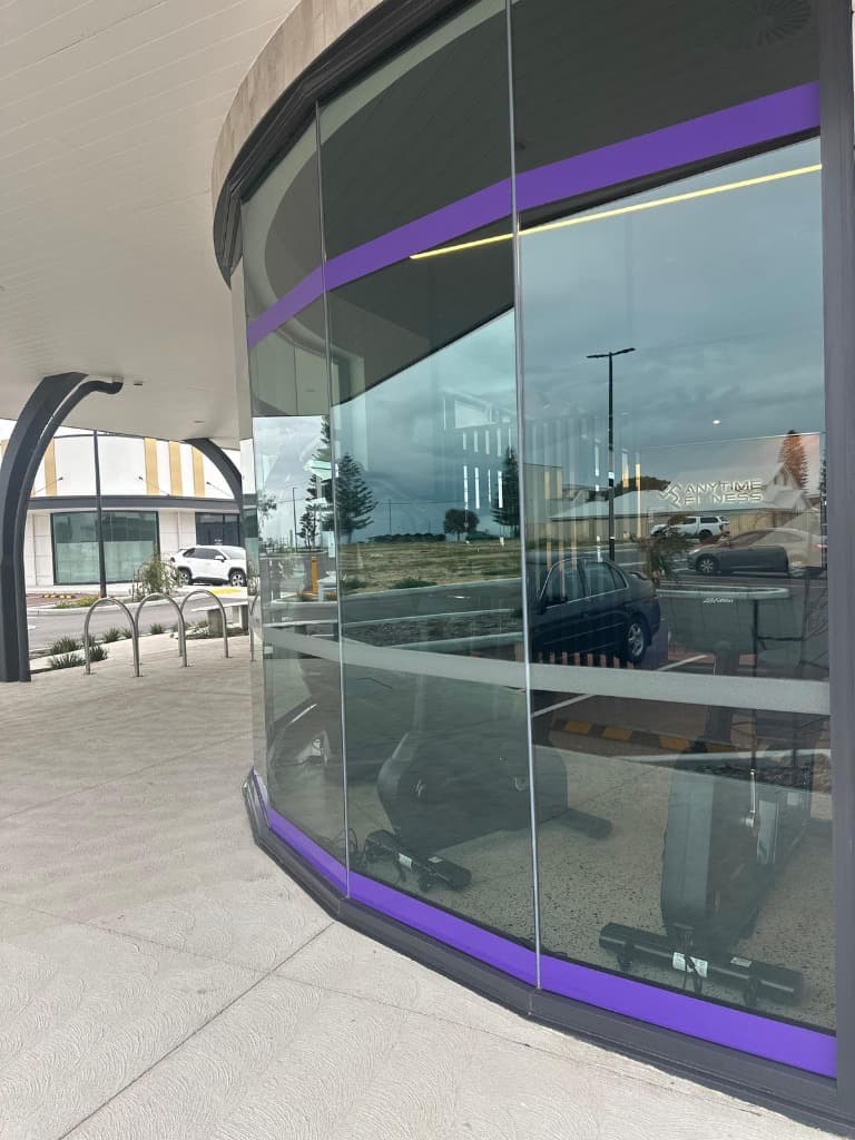 Commercial Window Cleaning Near Me Perth - Curved Architectural Facade Glass Cleaning